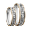 Ladies Silver and 10K Claddagh Wedding Band studio Creative Irish Gifts