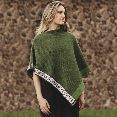 Ladies' Lambswool Celtic Weave Cape - Exclusive - Creative Irish Gifts