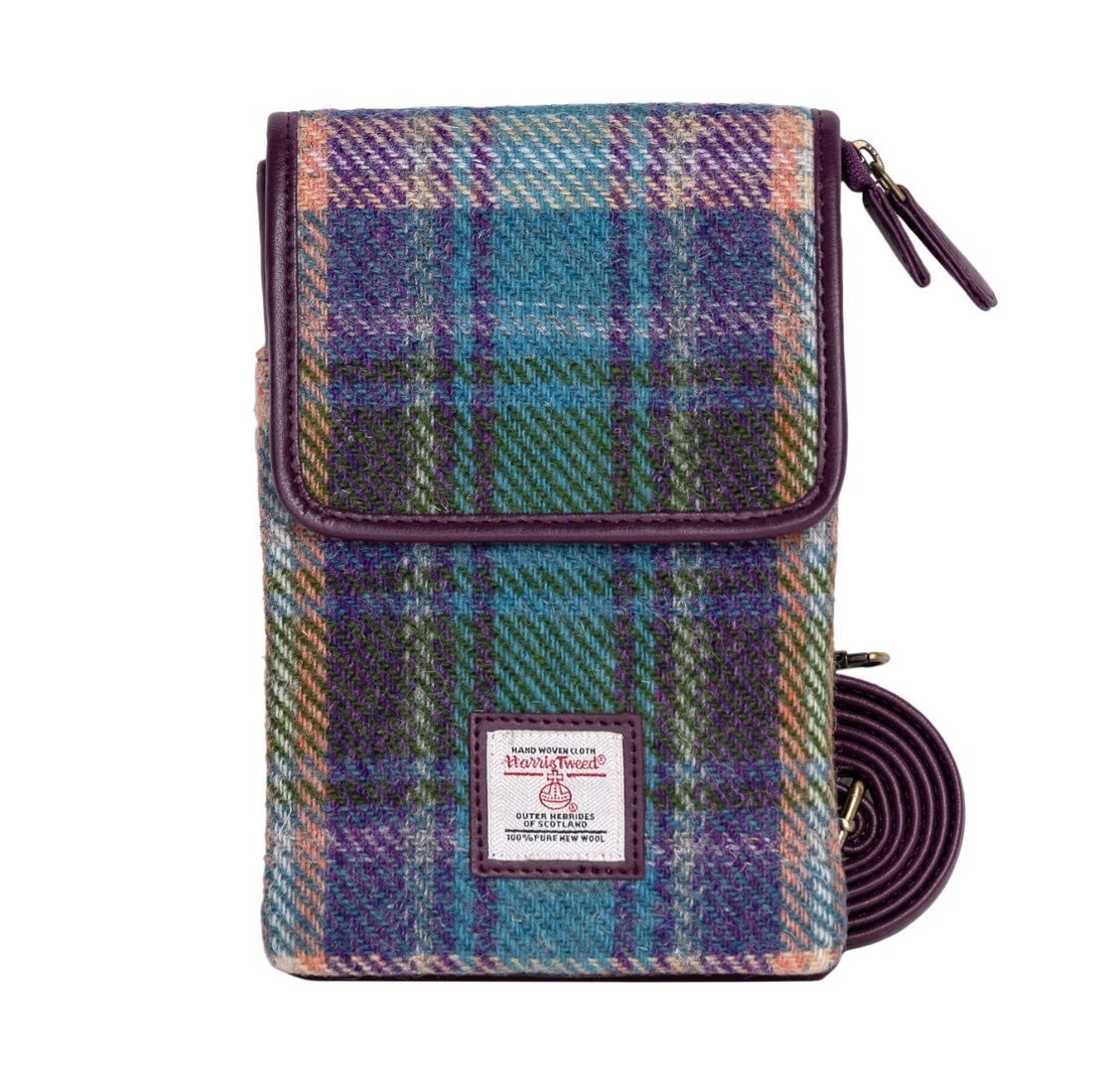 Ladies Harris Tweed Small Crossbody Bag Green Creative Irish Gift