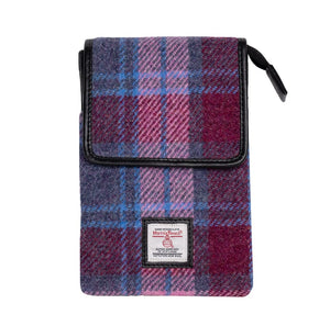 Ladies Harris Tweed Small Crossbody Bag Pink Creative Irish Gift