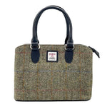 Handwoven Harris Tweed & Leather Hand Bag Contry Green Creative Irish Gift