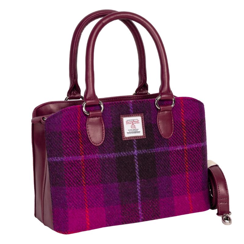 Handwoven Harris Tweed & Leather Hand Bag Creative Irish Gift