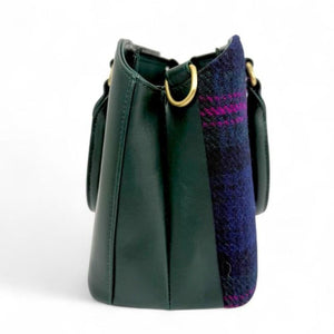 Handwoven Harris Tweed & Leather Hand Bag Creative Irish Gift