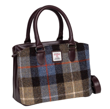 Handwoven Harris Tweed & Leather Hand Bag Brown Creative Irish Gift