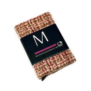 MCS-CB2412 Handcrafted Harris Tweed & Vegan Leather Card Holder, Maple Creative Irish Gifts