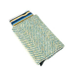 MCS-CB2412 Handcrafted Harris Tweed & Vegan Leather Card Holder, Green Creative Irish Gifts