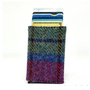 MCS-CB2412 Handcrafted Harris Tweed & Vegan Leather Card Holder,  Creative Irish Gifts