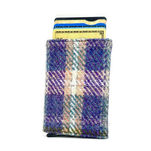 MCS-CB2412 Handcrafted Harris Tweed & Vegan Leather Card Holder,  Creative Irish Gifts