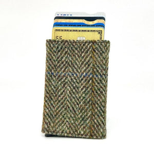 MCS-CB2412 Handcrafted Harris Tweed & Vegan Leather Card Holder,  Creative Irish Gifts