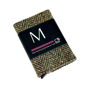 MCS-CB2412 Handcrafted Harris Tweed & Vegan Leather Card Holder, Creative Irish Gifts