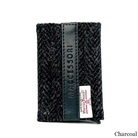  MCS-CB2412-L006J Handcrafted Harris Tweed & Vegan Leather Card Holder Creative Irish Gifts.com