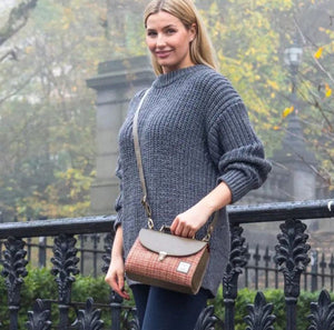 Harris Tweed and Vegan Leather Handbag Maple Lifestyle Creative Irish Gift