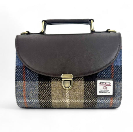 Harris Tweed and Vegan Leather Handbag Brown Creative Irish Gift