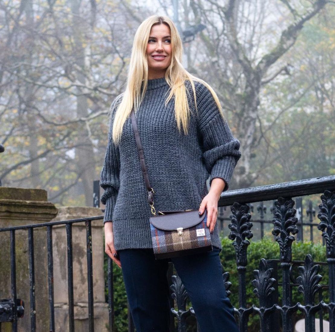 Harris Tweed and Vegan Leather Handbag