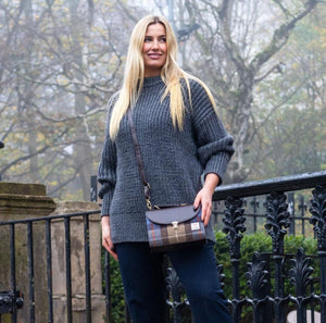 Harris Tweed and Vegan Leather Handbag