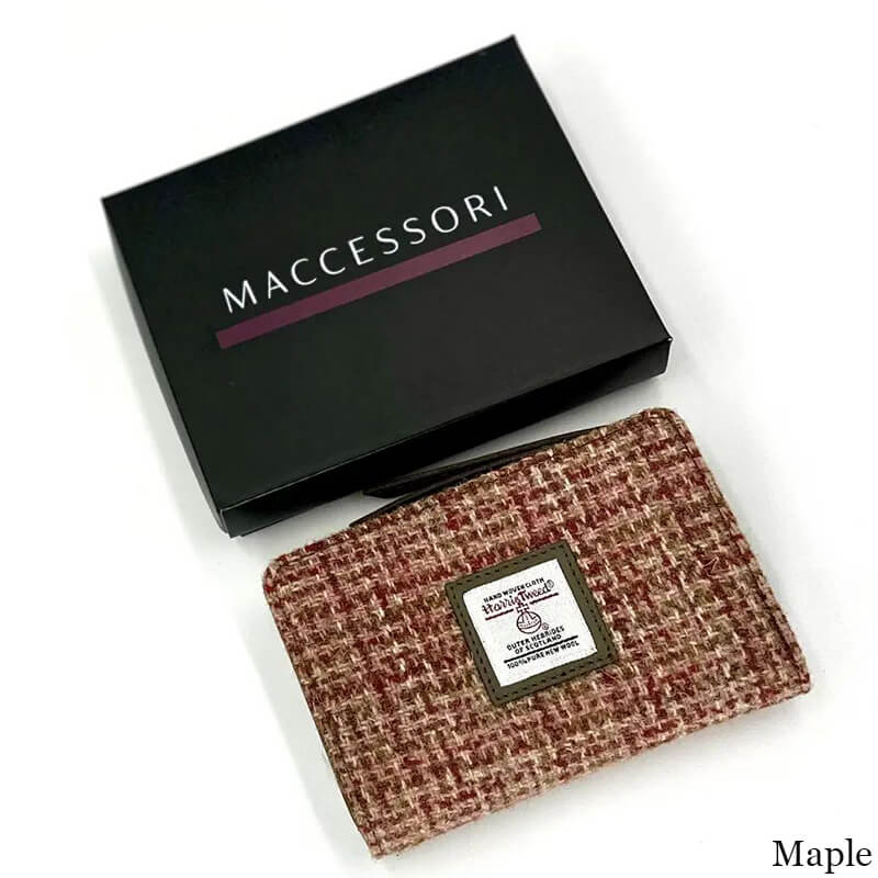 MCS-CB5004-1813A1 Women's Genuine Harris Tweed Zip Wallet, Maple Box Creative Irish gift