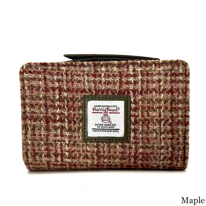 MCS-CB5004-1813A1 Women's Genuine Harris Tweed Zip Wallet, Maple Front Creative Irish gift