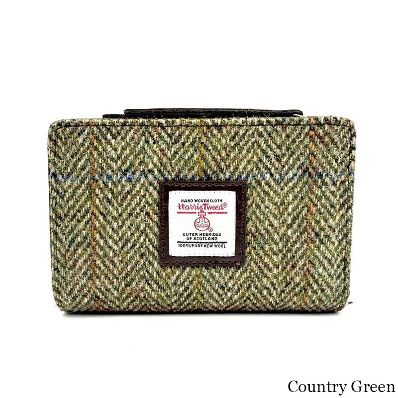 MCS-CB5004-C001T Women's Genuine Harris Tweed Zip Wallet, Country Green Creative Irish gift