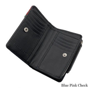 MCS-CB5004-MCS2001 Women's Genuine Harris Tweed Zip Wallet, Blue/Pink Creative Irish gift