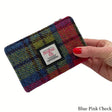 MCS-CB5004-MCS2001 Women's Genuine Harris Tweed Zip Wallet, Blue/Pink Creative Irish gift