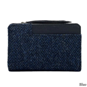MCS-CB5004-SP516 Women's Genuine Harris Tweed Zip Wallet, Navy Back Creative Irish gift