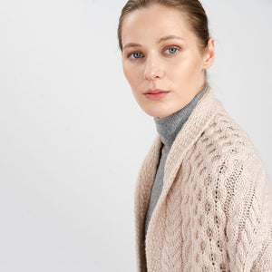 ML104-Merino Wool Irish Shawl with Pockets, Parsnip studio Creative Irish Gift