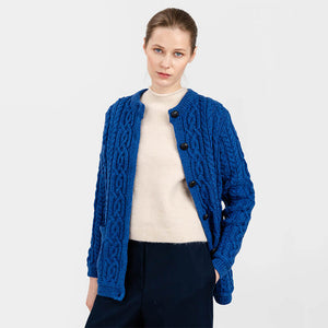 ML115-106 Ladies Traditional Aran Wool Cardigan  Creative Irish Gifts
