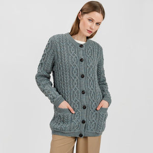 Women's Aran Knit Button Cardigan, Creative Irish Gifts