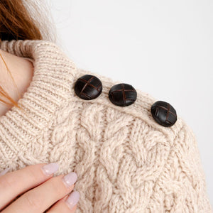 Women's Aran Honeycomb Stitch Sweater Parsnip Studio Creative Irish Gifts
