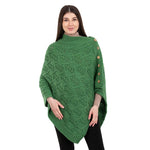 Women's Poncho with Buttons, Green Creative Irish Gifts