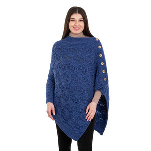 Women's Poncho with Buttons, studio Creative Irish Gifts
