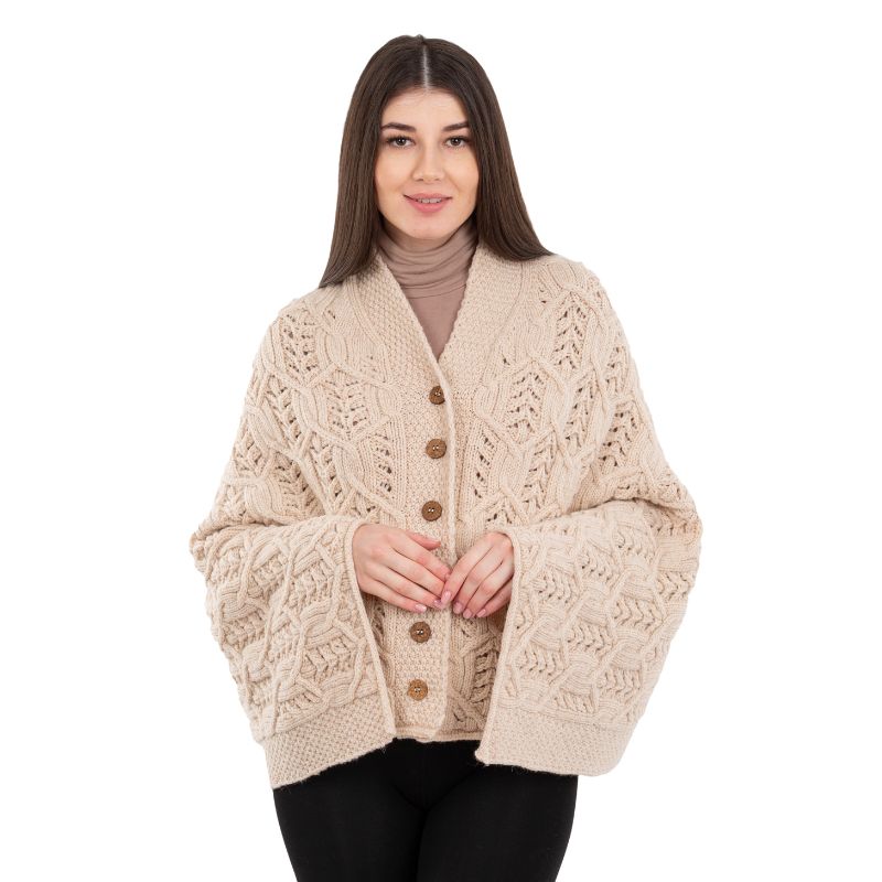 Women's Poncho with Buttons, Parsnip Studio Creative Irish Gifts