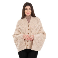 Women's Poncho with Buttons, Parsnip Studio Creative Irish Gifts