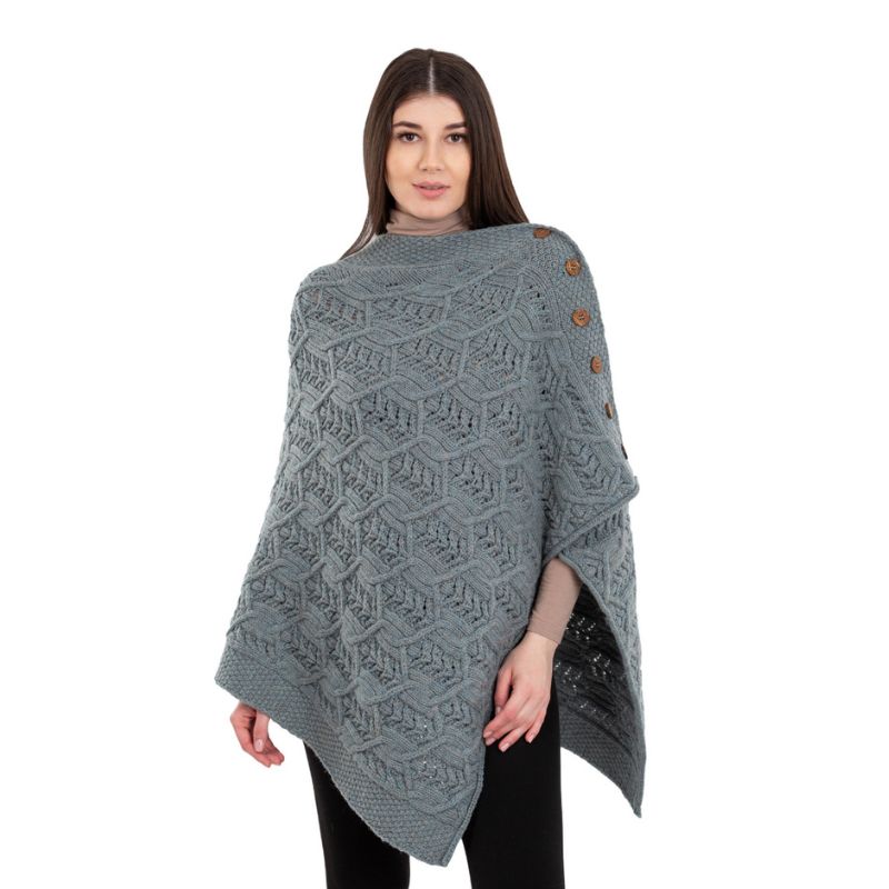 Women's Poncho with Buttons, skylight studio Creative Irish Gifts