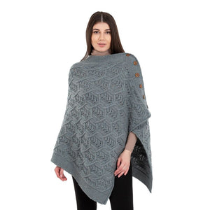 Women's Poncho with Buttons, skylight studio Creative Irish Gifts
