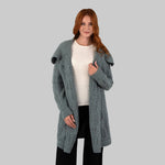 Women's Classic Aran Knit Cable Coat