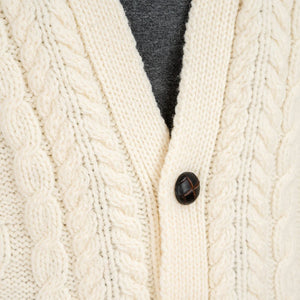 Merino Wool Cable Knit Irish Sweater Vest White Creative Irish Gift