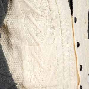 Merino Wool Cable Knit Irish Sweater Vest White Creative Irish Gift