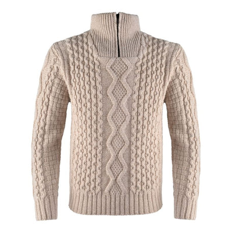 Men's Shawl Collar Fisherman Sweater, Parsnip Creative Irish Gifts