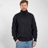Men's Shawl Collar Fisherman Sweater, Anthracite Studio Creative Irish Gifts