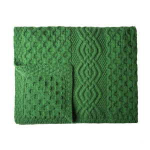 Merino Wool Honeycomb Knit Aran Throw