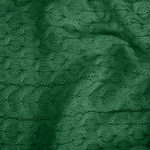MT125-101-OS Aran Fisherman Honeycomb Blanket- Green Creative Irish Gifts
