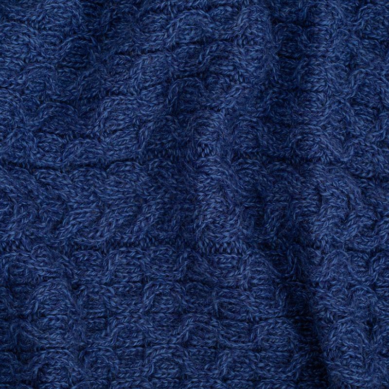 MT125-101-OS Aran Fisherman Honeycomb Blanket- Blue Creative Irish Gifts
