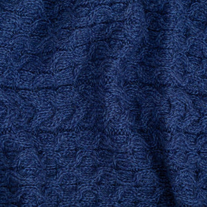 MT125-101-OS Aran Fisherman Honeycomb Blanket- Blue Creative Irish Gifts
