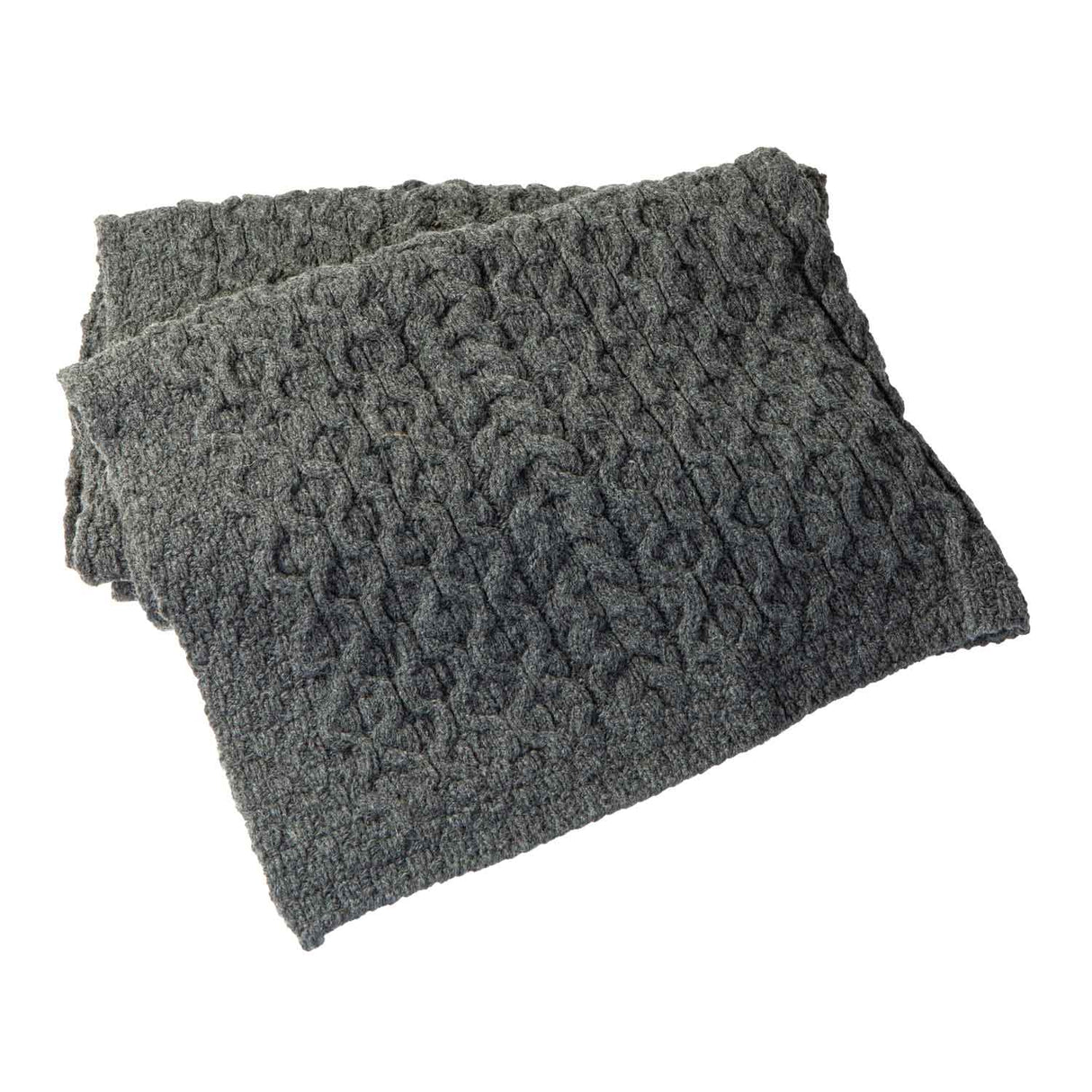 Fisherman Honeycomb Cable Throw, Grey - Creative Irish Gifts