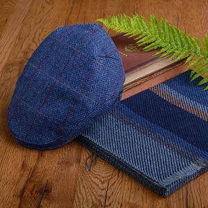  Irish Trinity Flat Cap, Blue Tweed Creative Irish Gifts
