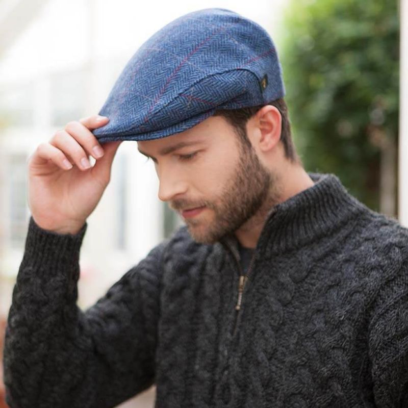  Irish Trinity Flat Cap, Side view Tweed Creative Irish Gifts
