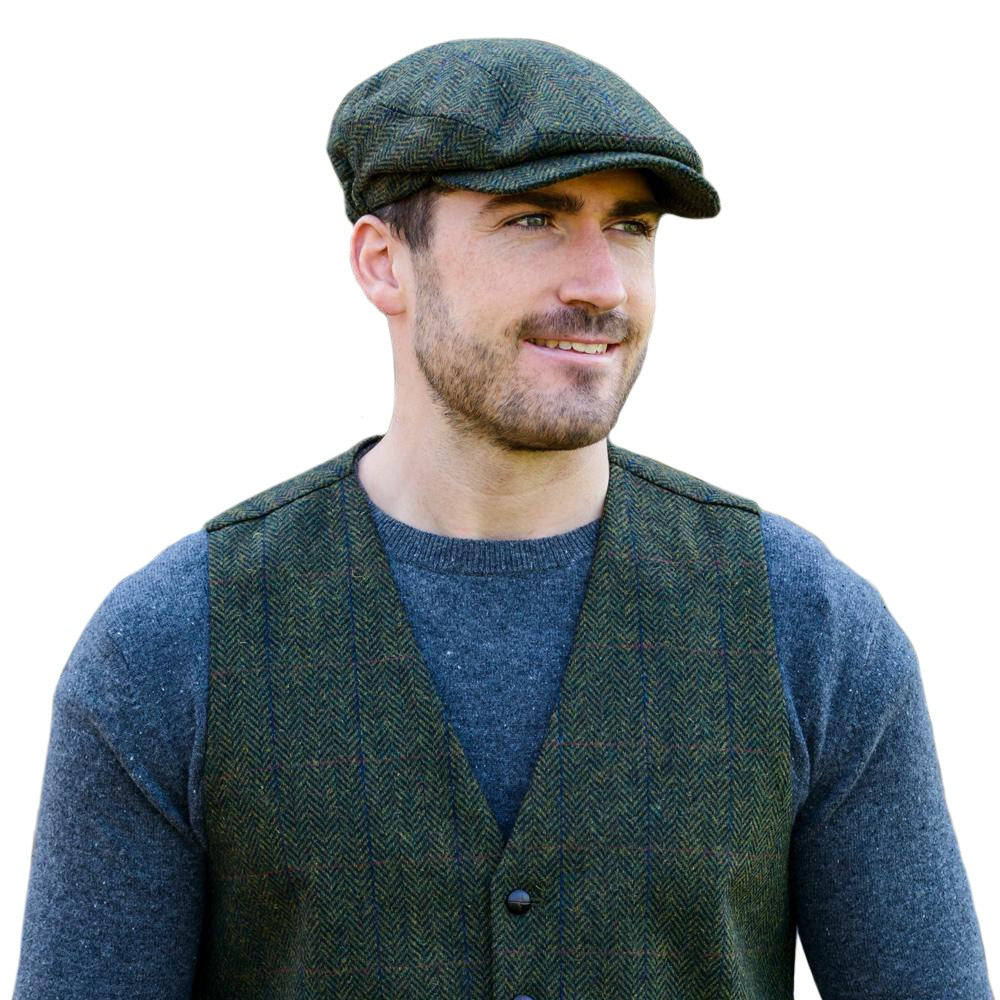 Irish Trinity Flat Cap, Green Tweed Creative Irish Gifts

