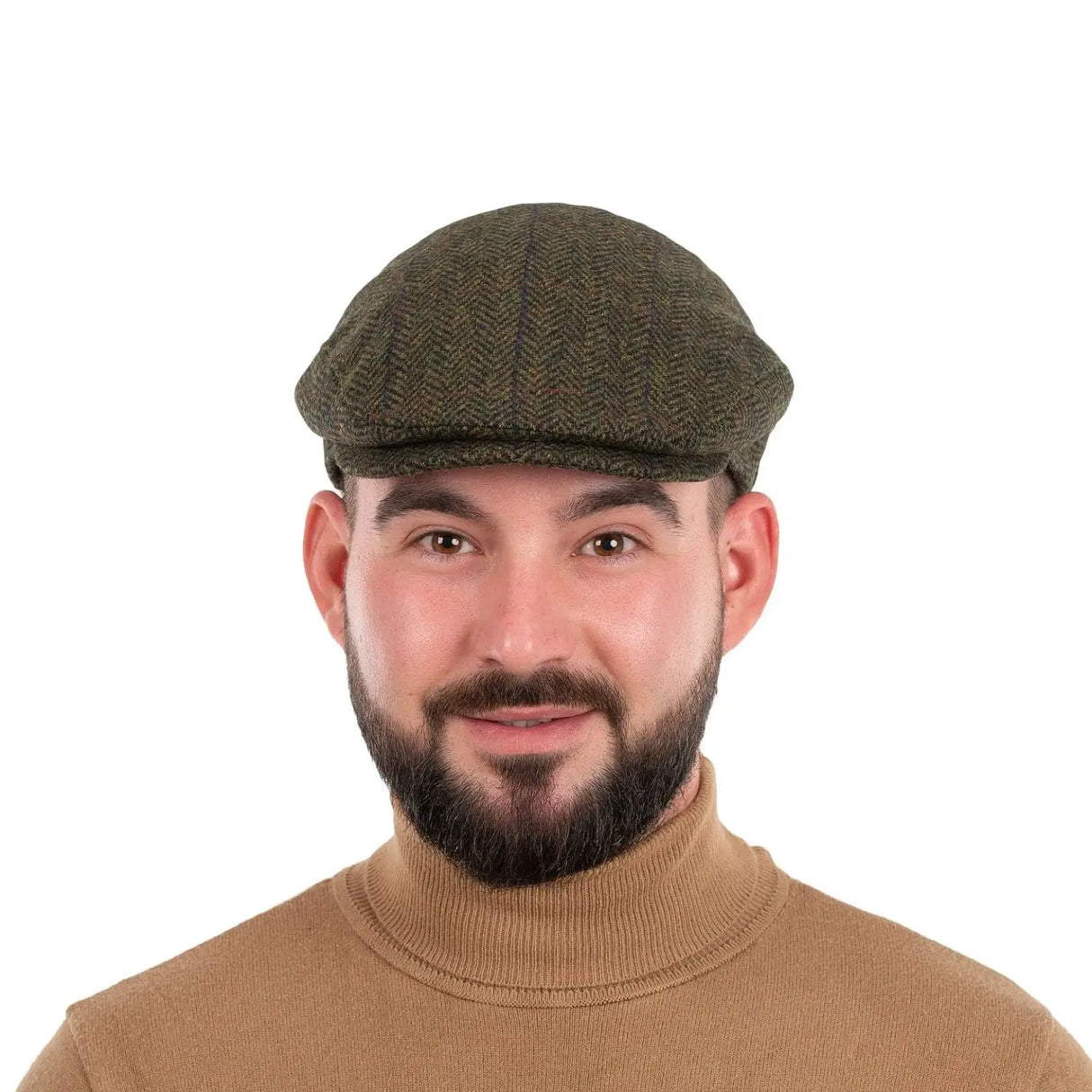 MUCTRIN27 Irish Trinity Flat Cap, Green Tweed Cream Creative Irish gift