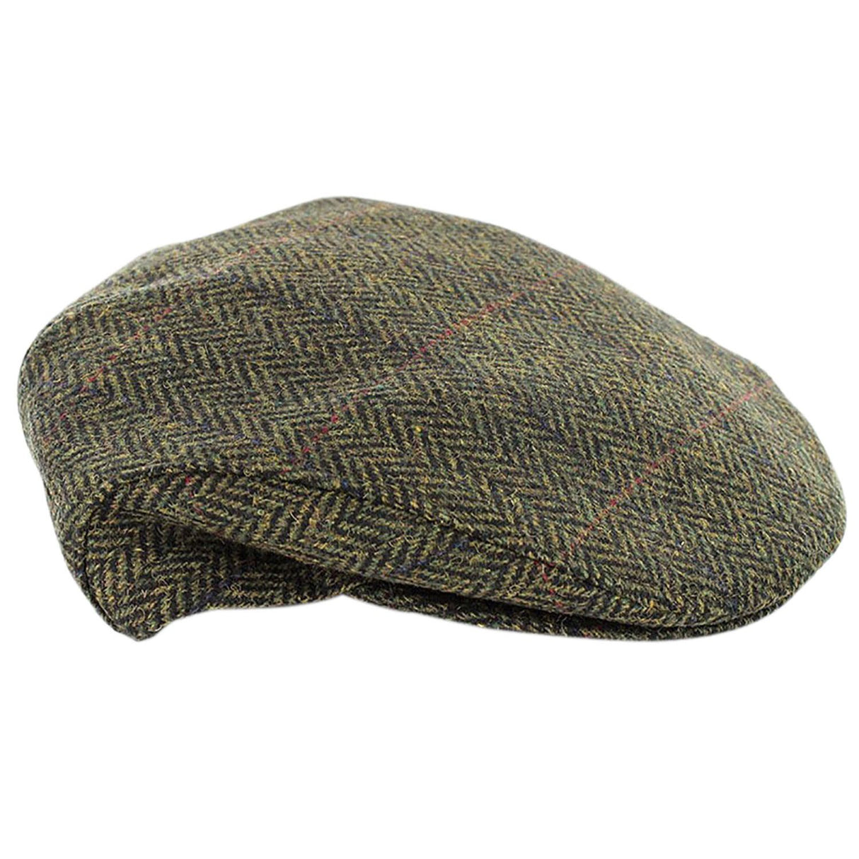 MUCTRIN27 Irish Trinity Flat Cap, Green Tweed Creative Irish Gifts Side View
